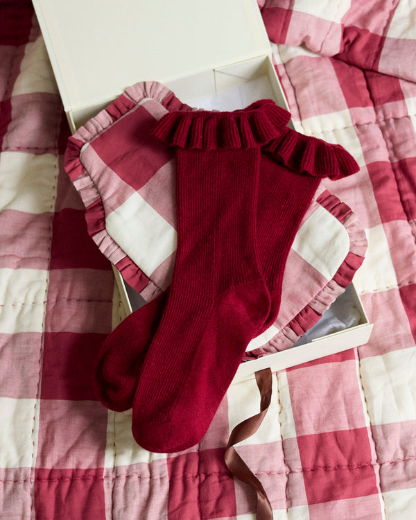 Curl Up In Cashmere Gift Set - Vintage Red Gingham