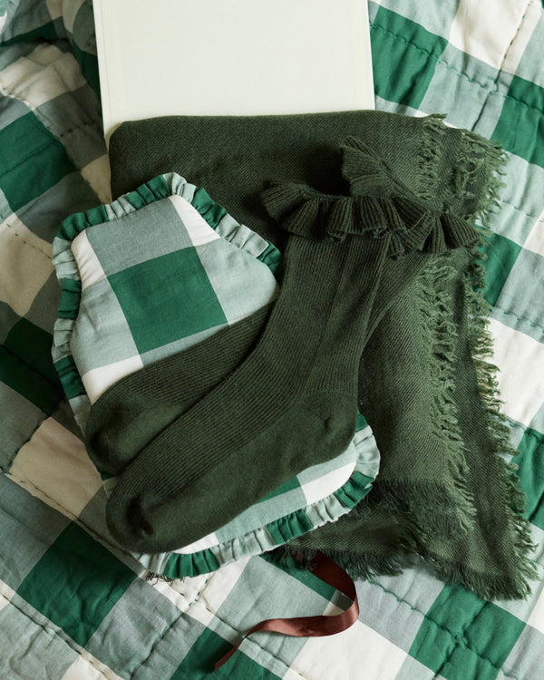 Keep Warm In Cashmere Gift Set - Fern Green Gingham
