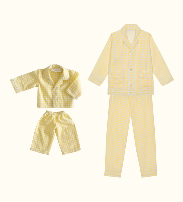 Nico x Dolly PJ Buttercup Yellow Gingham