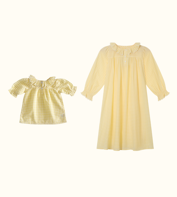 Margot x Dolly Nightie Buttercup Yellow Gingham