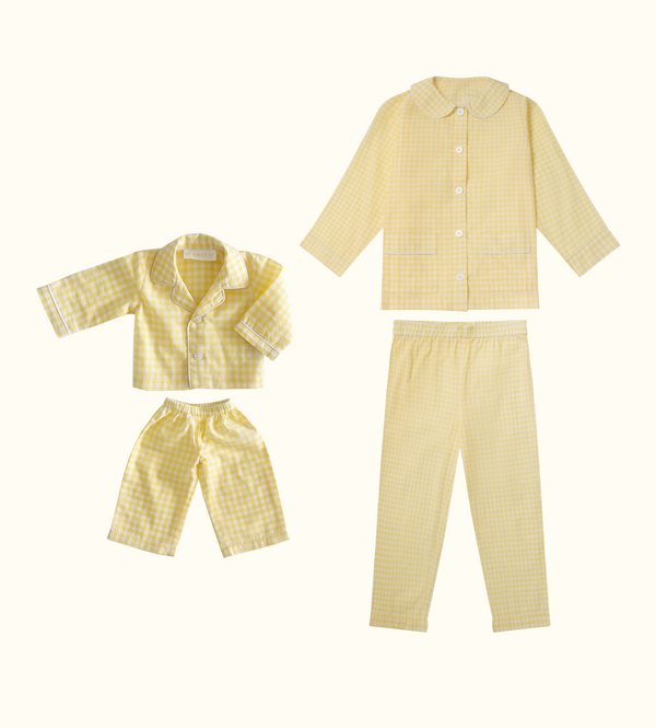 Hugo x Dolly PJ Buttercup Yellow Gingam