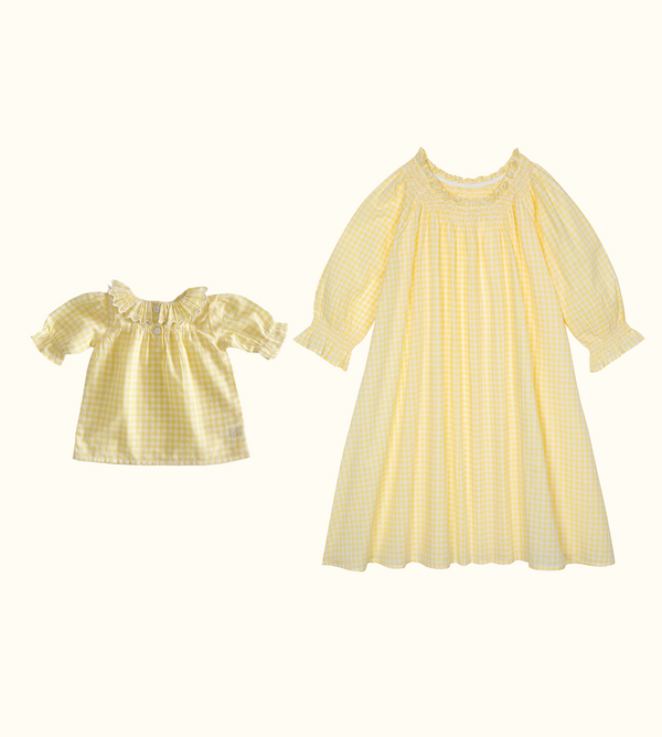 Alexa x Dolly Nightie Buttercup Yellow Gingham