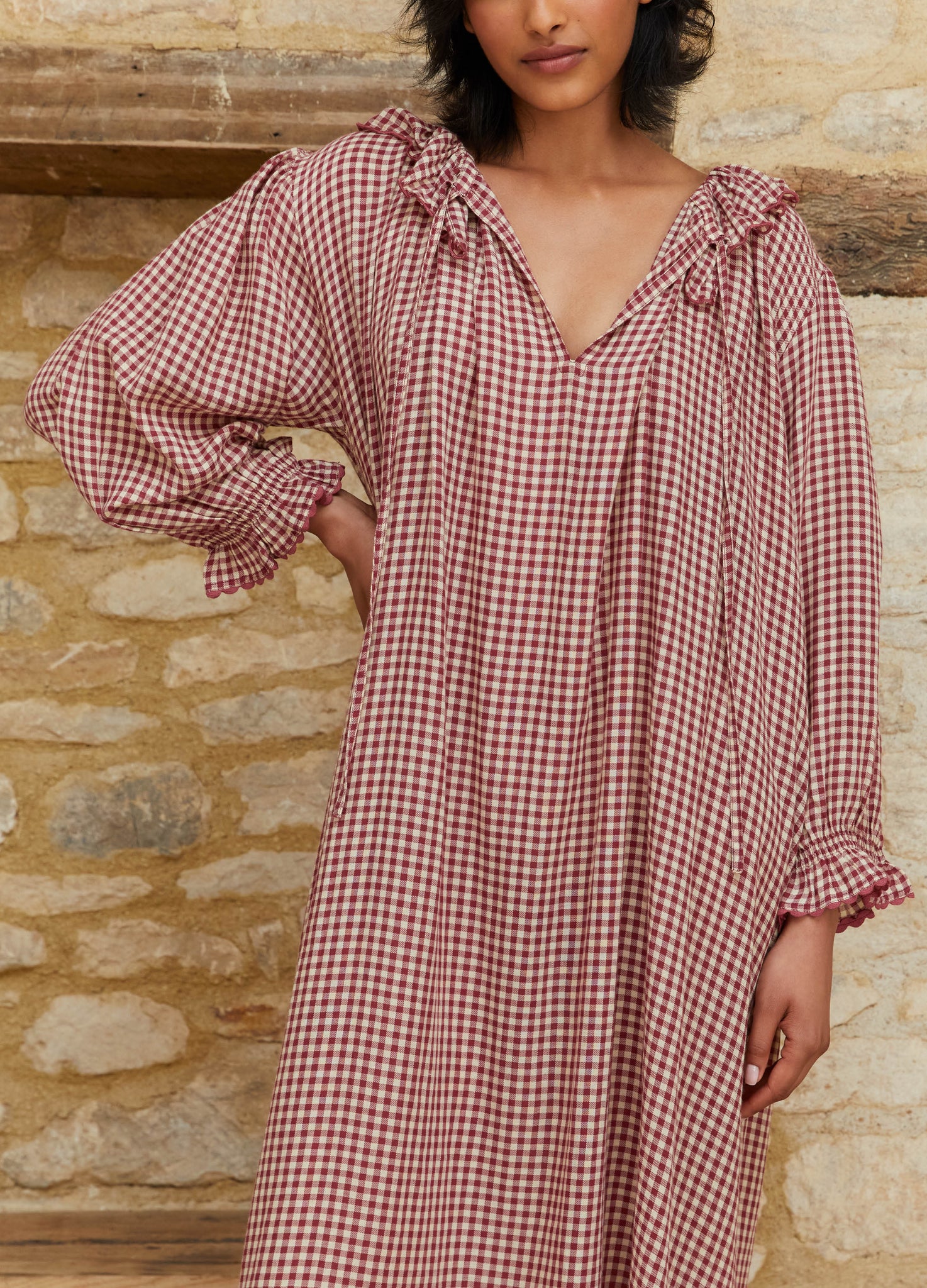 Gingham nightgown sale