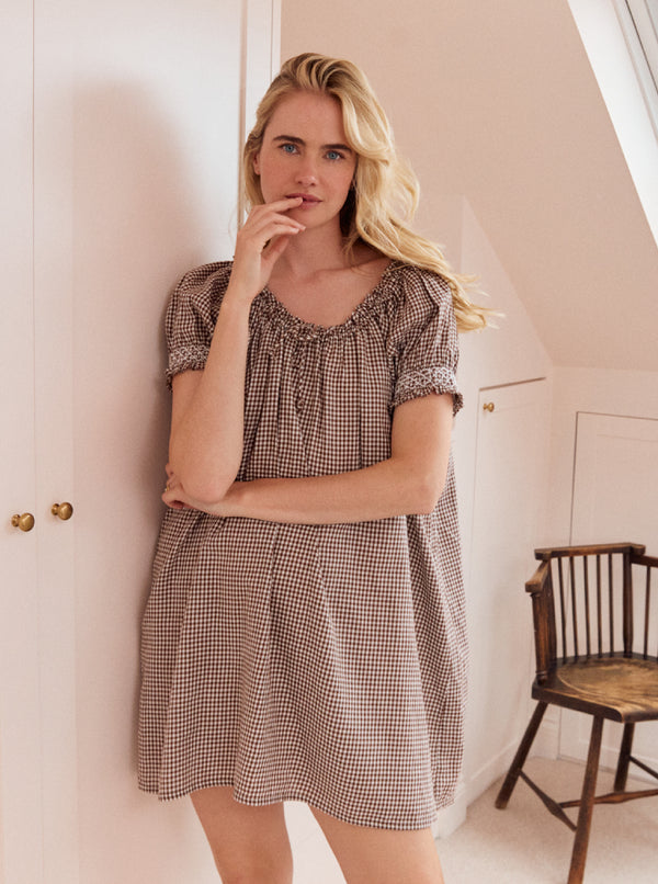 Clover - Chocolate Gingham