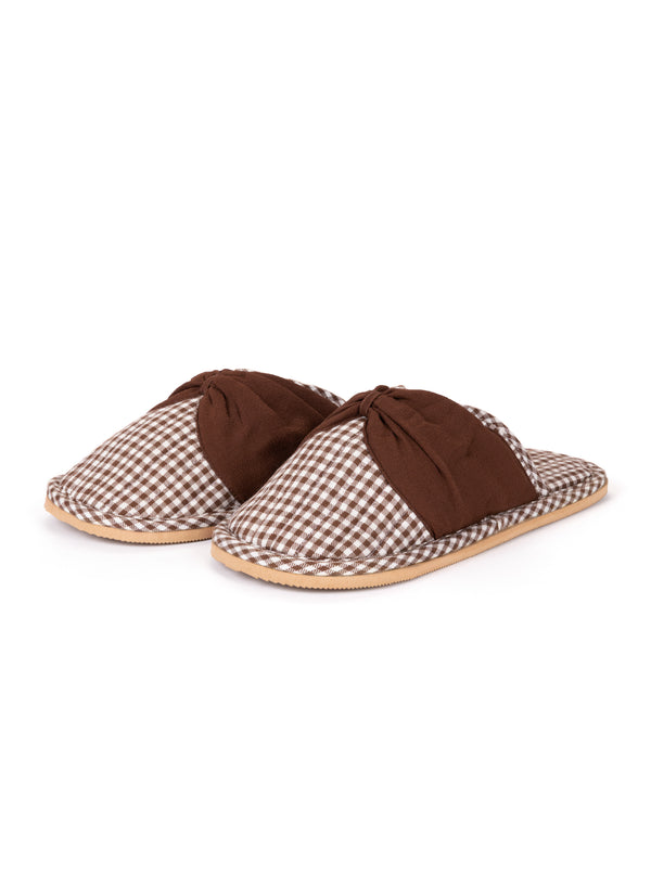 Slippers - Chocolate Gingham