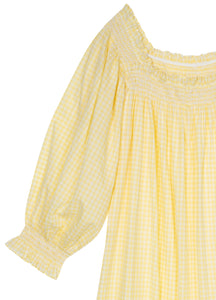 Clara - Buttercup Yellow Gingham