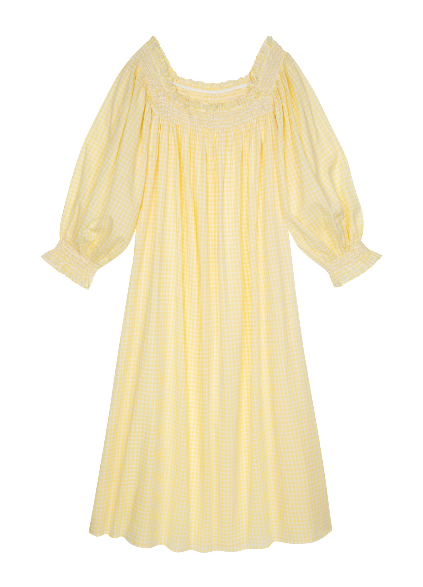 Clara - Buttercup Yellow Gingham