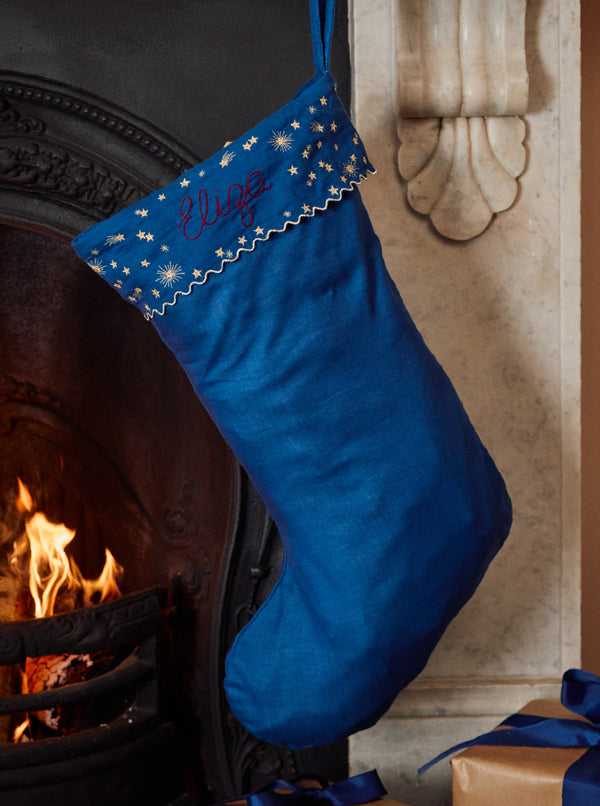 Stocking Celestial - Navy Personalised