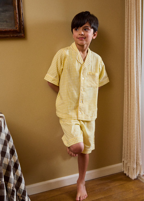 Max - Buttercup Yellow Gingham