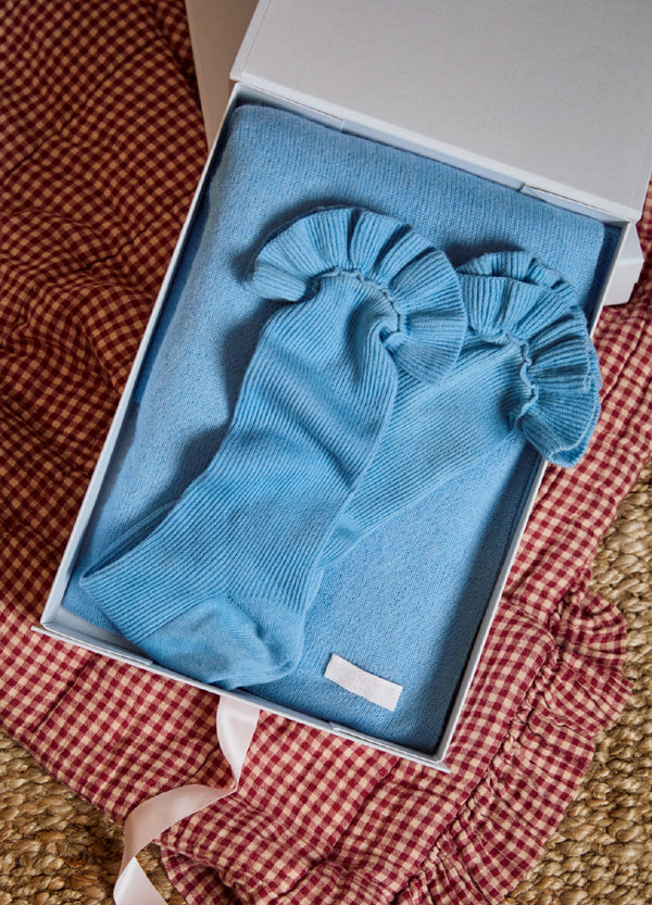 Curl Up In Cashmere Set - Blue