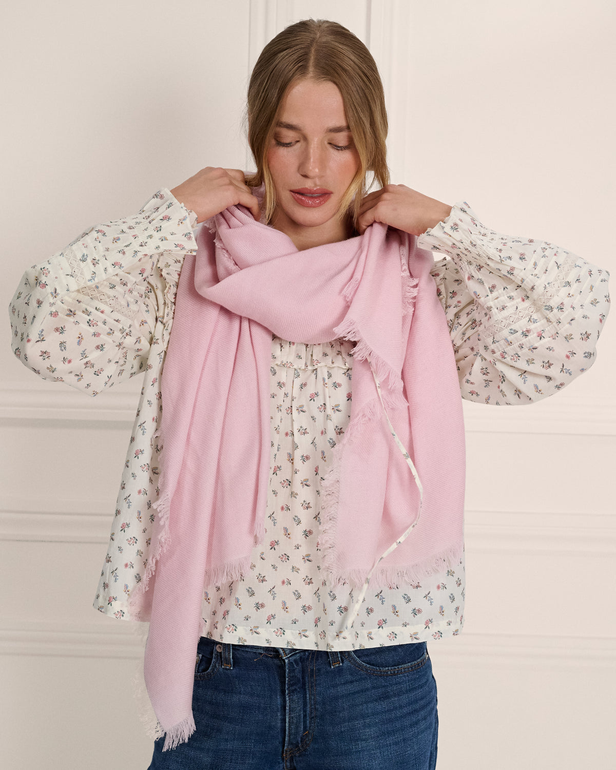 Frayed Edge Cashmere Shawl Ballet