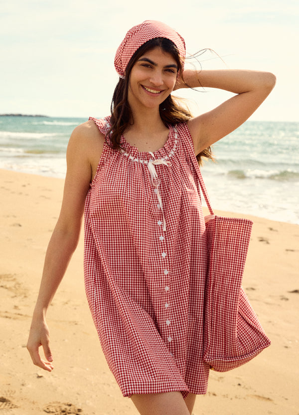 Vita Short - Redcurrant Gingham