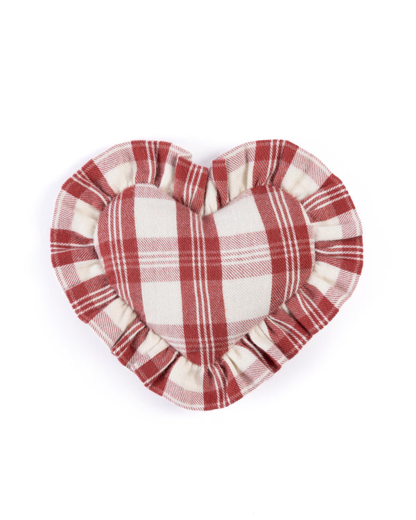 Lavender Heart - Vintage Red Tartan