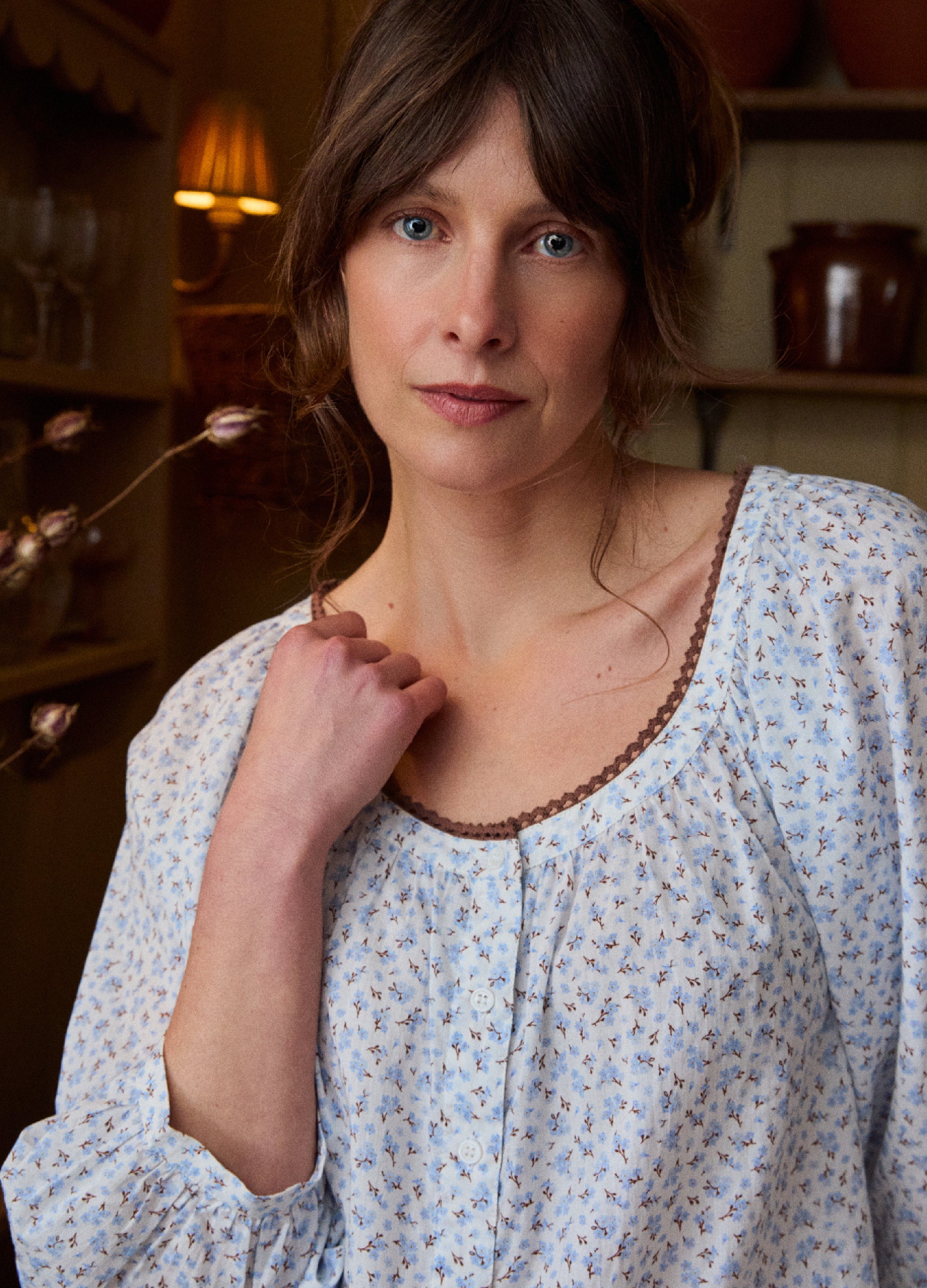Phoebe Blouse - Forget Me Not