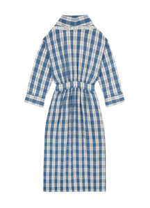 Pippy Dressing Gown - Coronet Blue Tartan