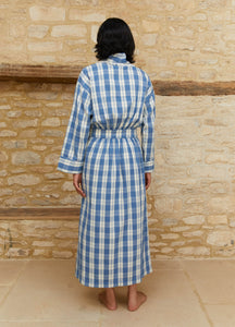 Pippy Dressing Gown - Coronet Blue Tartan