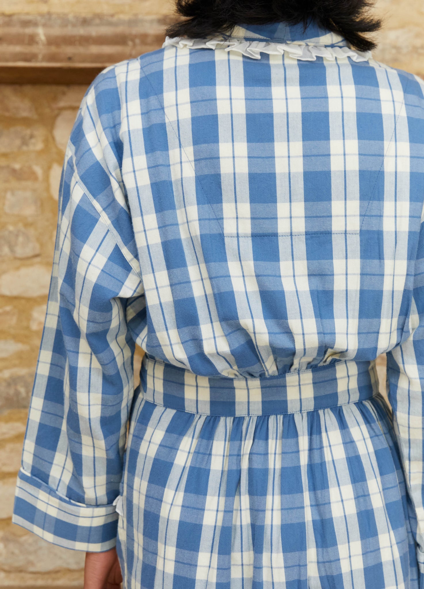 Pippy Dressing Gown - Coronet Blue Tartan