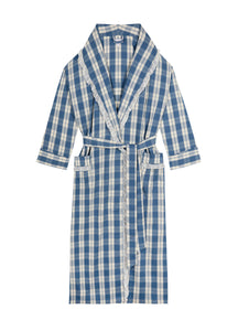 Pippy Dressing Gown - Coronet Blue Tartan