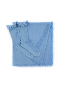 Cashmere Bed Socks - Cornflower