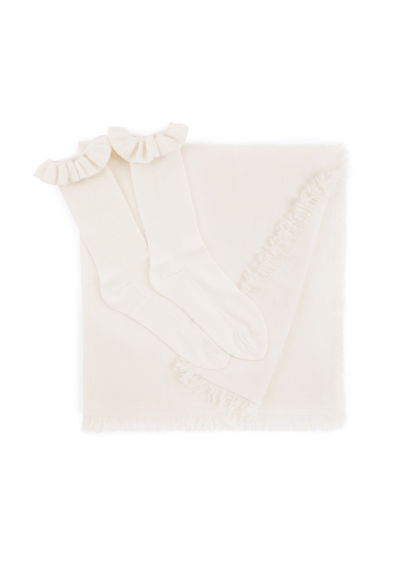 Cashmere Bed Socks - Ivory