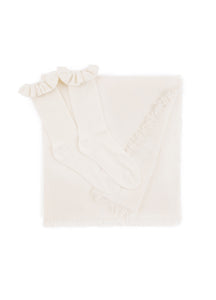 Cashmere Bed Socks - Ivory