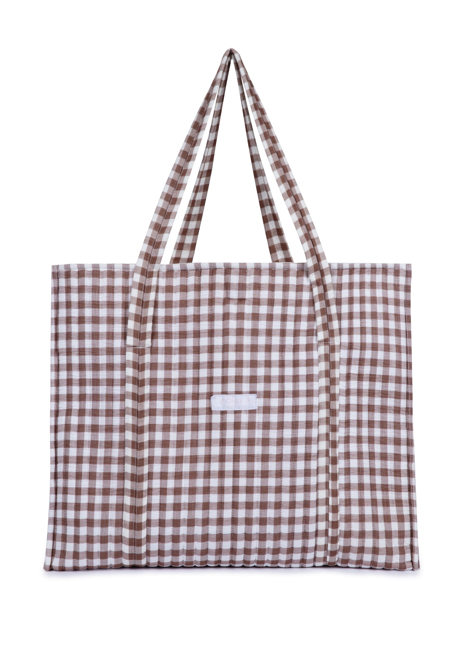 Nicky Beach Bag - Chocolate Gingham