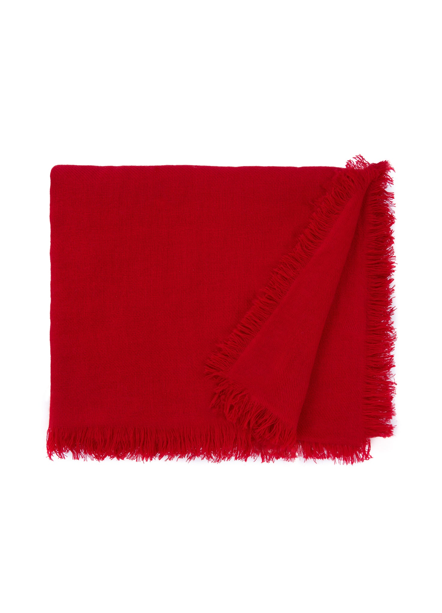 Lightweight Cashmere Shawl - Cherry Red
